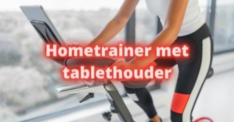 hometrainer met tablethouder